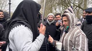 You cant Bring shahada Flag at speakers Corner is not the Place br shamsi confronts Muslim brother [upl. by Naie]