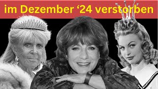 22 Verstorbene Prominente im Dezember 2024 [upl. by Okia]