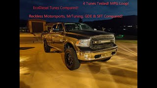 EcoDiesel Tunes Compared MRTUNING SFT GDE AND Reckless Motorsports Part 1 MPG Test [upl. by Lechar750]