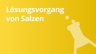 Der Lösungsvorgang von Salzen leicht erklärt  Chemie [upl. by Koval]