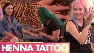 Getting Henna Tattoos Beauty Trippin [upl. by Dnomder401]