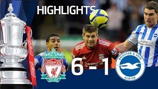 Liverpool 61 Brighton  Official Highlights and Goals  FA Cup 5th Round 190212 [upl. by Cheadle623]