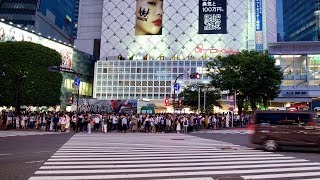 The famous Shibuya crossing  100 seconds [upl. by Rexford]