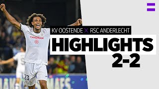 Highlights KV Oostende  RSC Anderlecht  20212022 [upl. by Rennane]