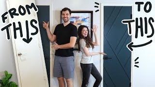 Simple DIY Door Makeover that we almost ruined [upl. by Ynnhoj]