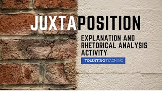 Juxtaposition Explanation and Rhetorical Analysis Activity [upl. by Accissej521]