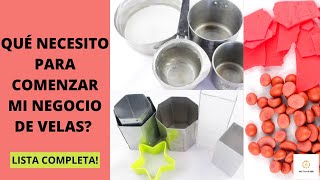 MATERIALES Para Hacer VELAS CASERAS 🗒 Lista COMPLETA [upl. by Ahsait]