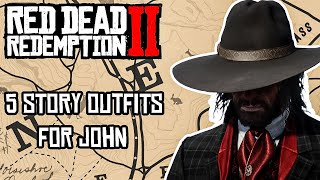 5 Story Outfits For John  Red Dead Redemption 2 [upl. by Eseerehs678]