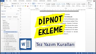 Kaynak Gösterme ve Dipnot Ekleme  Word [upl. by Edson]