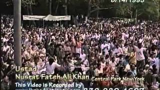 YouTube  Nusrat Fateh Ali Khan in Central Park New Yorkflv [upl. by Norraf]