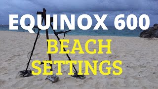 Our Beach Settings for the Minelab Equinox 600 Beginners Guide [upl. by Georglana]