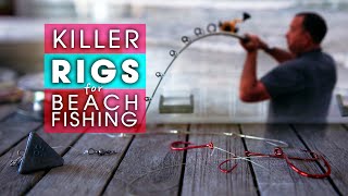 Beach Fishing Rigs  6  KILLER RIGS for Target Species [upl. by Readus]