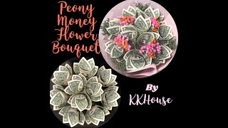 Tutorial PEONY Money Flower tutorial by KKHouse [upl. by Eilojne]