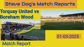 Torquay United vs Boreham Wood [upl. by Seldun]