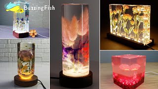 5 MOST Amazing Epoxy Resin LAMPS  Flower in Resin  RESIN ART [upl. by Erodavlas]