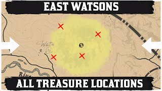 ALL East Watsons Treasure Map Location [upl. by Stochmal]