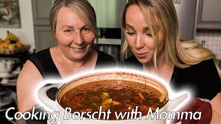 Momma cooks Borscht Ukrainian Beet Soup [upl. by Victorine]