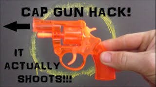 CAP GUN HACK SpitWad Shooter TOY Actually Working [upl. by Alvie397]