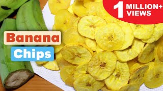 How to Make Banana Chips  Homemade Banana Chips Recipe  Kanaks Kitchen [upl. by Aubine38]