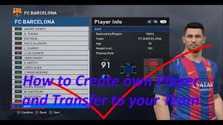 PES 17 How to put your created character into a TeamClubSolution by technowlogic [upl. by Adlev]