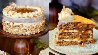 كيكة الجزر بكريمة رااائعة🌸carrot cake with cream cheese frosting [upl. by Shadow]