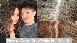 How to Cover GreyWhite Hair Tutorial [upl. by Arelc571]