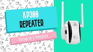 Wireless Repeater KP300 WIFI Extender Setup in 2 Minutes 2021 [upl. by Farl]