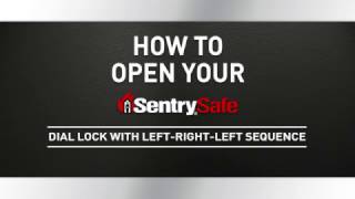 How to Open a Sentry®Safe Combination Dial Fire Safe with LeftRightLeft Sequence [upl. by Nonad]