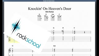 Knockin On Heavens Door Rockschool Debut Grade Acoustic Guitar [upl. by Westland]