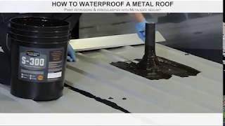 How to Waterproof a Metal Roof  Liquid Rubber [upl. by Eiten]