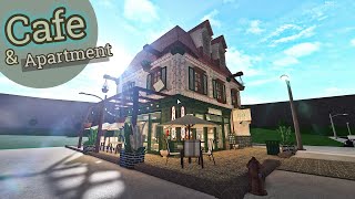 Cafe amp Apartment  House Build  Bloxburg Roblox [upl. by Nylaroc]