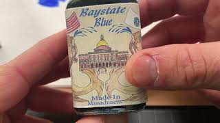 Noodlers Baystate Blue Ink Review [upl. by Orhtej]