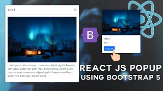 React js Modal Tutorial Using Bootstrap 5  Dynamic Modal Bootstrap 5 React js Popup modal [upl. by Esinert]