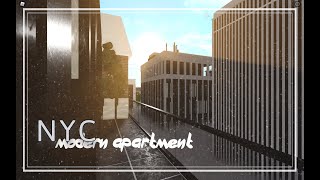 Bloxburg speedbuild NYC Modern Apartment  speedbuild part two [upl. by Alyel]