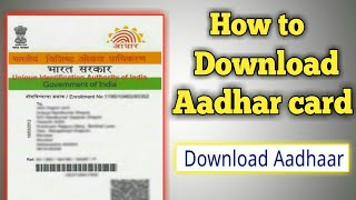 How to download Aadhaar card online [upl. by Eifos554]