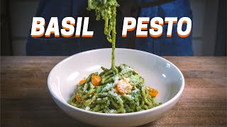 EASY BASIL PESTO PASTA with Toasted Walnuts [upl. by Hinman44]