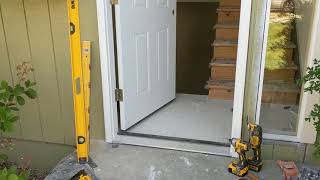 Jeld Wen Front Door Installation  Really crappy products and craftsmanship PART 1 [upl. by Etnud230]