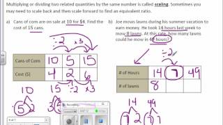 6th Grade 14 Ratio Tables [upl. by Niamrahc]