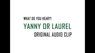 Yanny or Laurel  Original Audio Clip [upl. by Sholes]