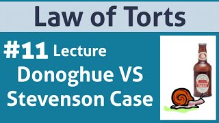 Law of Torts Donoghue VS Stevenson Case [upl. by Mall]