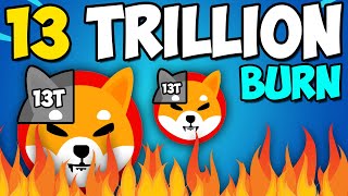 HUGE 13 TRILLION OF SHIBA INU TOKEN BURN PLAN REVEALED SHIB TO 1  EXPLAINED [upl. by Cerelly]