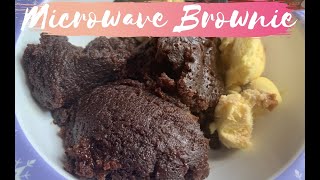 QUICK AND EASY MICROWAVE BROWNIE IN A MUG No egg needed [upl. by Anelem]