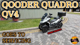 Qooder Quadro QV4 Goes To Servicing  Motovlog [upl. by Eelegna]