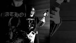 Satanic Warmaster  The Burning Eyes of the Werewolf guitar cover [upl. by Limaj]