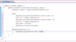 Java Programming Tutorial  82  Exception Handling [upl. by Batruk]