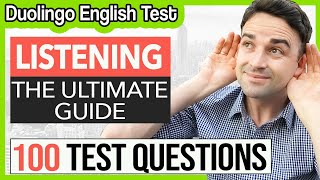 100 Listening Practice Questions  Duolingo English Test [upl. by Nylareg393]