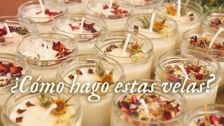 DIY VELAS DE CERA DE SOJA con cristales y aceites esenciales  Velas aromáticas de amor y abundancia [upl. by Luoar]