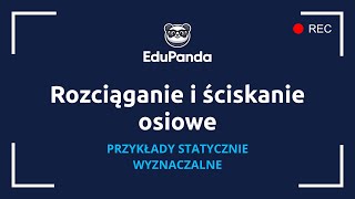 Rozciąganie i ściskanie osiowe  przykłady statycznie wyznaczalne [upl. by Belier]