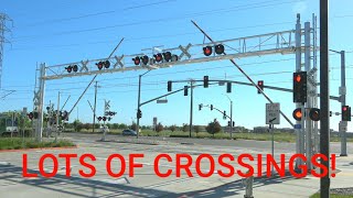 Railroad Crossing Compilation Of The SACRT Blue Line All Signal Crossings In Order 4K HD [upl. by Alec]