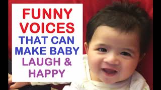 FUNNY VOICES THAT CAN MAKE BABY LAUGH amp HAPPY [upl. by Hoffmann]